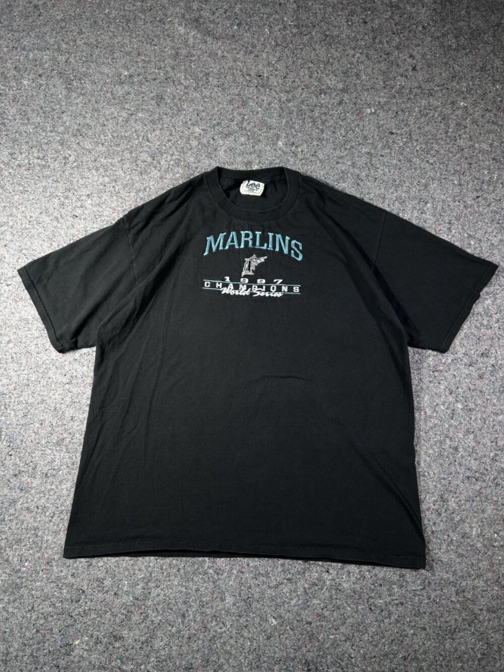Vintage 1997 Florida Marlins World Series Champions Lee Sport T-Shirt 2XL